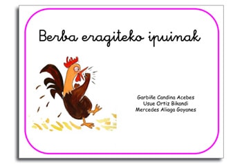 portada del cuento en euskera Berba eragiteko ipuinak