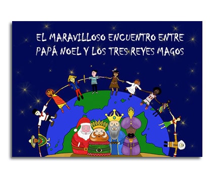 El maravilloso encuentro entre Papa Noel y los tres ReyesMagos